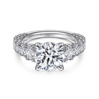 Gabriel & Co 14K White Gold Round Diamond Engagement Ring