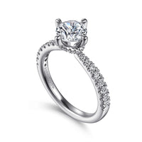 Gabriel & Co 14K White Gold Round Diamond Engagement Ring