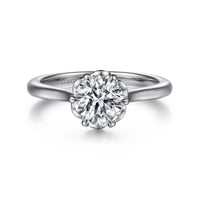 Gabriel & Co 14K White Gold Round Diamond Engagement Ring