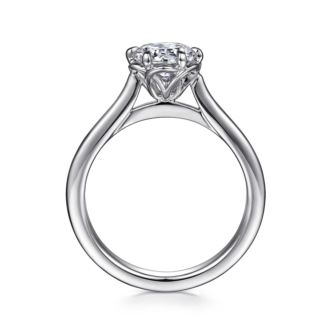 Gabriel & Co 14K White Gold Round Diamond Engagement Ring