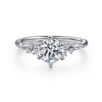 Gabriel & Co 14K White Gold Round Diamond Engagement Ring