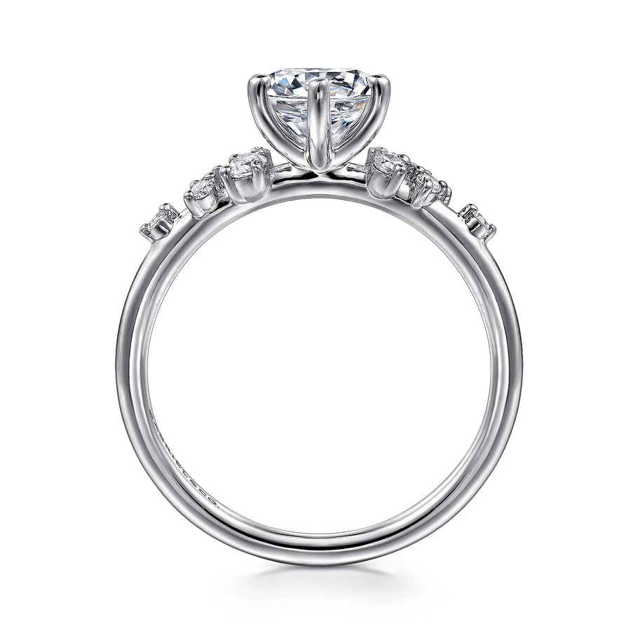 Gabriel & Co 14K White Gold Round Diamond Engagement Ring