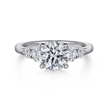 Gabriel & Co 14K White Gold Round Diamond Engagement Ring