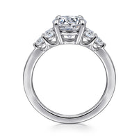 Gabriel & Co 14K White Gold Round Diamond Engagement Ring