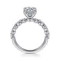 Gabriel & Co 14k White Gold Round Engagement Ring