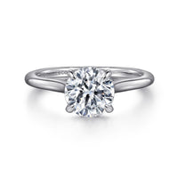 Gabriel & Co 14k White Gold Round Engagement Ring