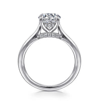 Gabriel & Co 14k White Gold Round Engagement Ring