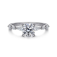 Gabriel & Co 14K White Gold Round Diamond Engagement Ring