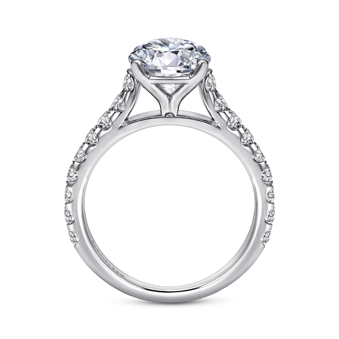 Gabriel & Co 14k White Gold Multi Stone Engagement Ring