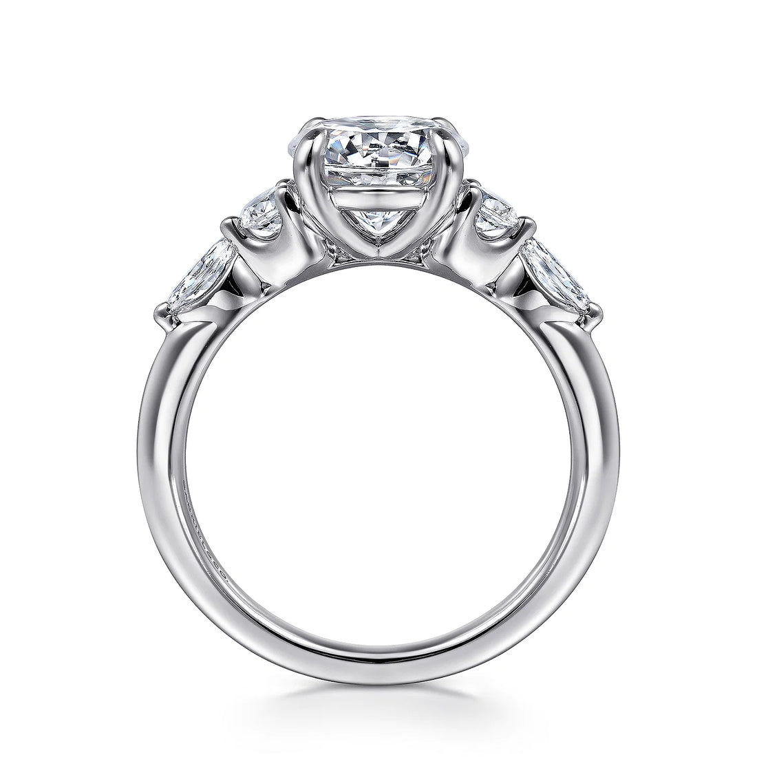 Gabriel & Co 14k White Gold Five Stone Engagement Ring