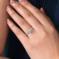 Gabriel & Co 14K White Gold Twisted Diamond Engagement Ring