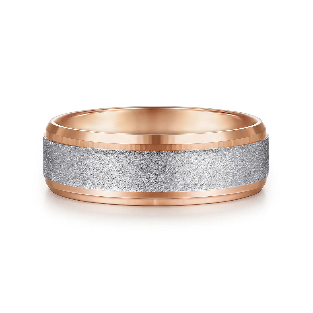 14K Gold  Beveled Edge Finish Wedding Band