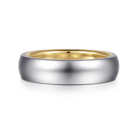 14K Gold Two Tone Wedding Band