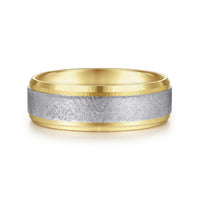 14K Gold  Beveled Edge Finish Wedding Band