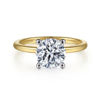 Gabriel & Co 14K White-Yellow Gold Diamond Engagement Ring