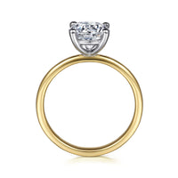 Gabriel & Co 14K White-Yellow Gold Diamond Engagement Ring