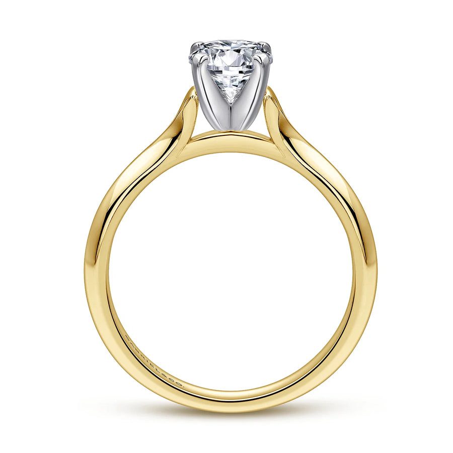 Gabriel & Co 14k Yellow Gold Solitaire Engagement Ring