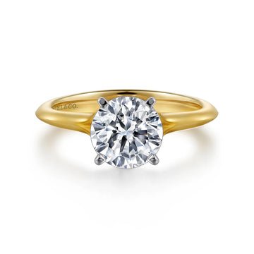 Gabriel & Co 14k Yellow Gold Solitaire Engagement Ring