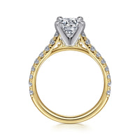 Gabriel & Co 14k Gold Two-Toned Engagement Ring