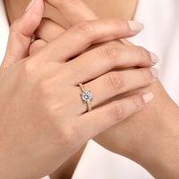 Gabriel & Co 14k Gold Two-Toned Engagement Ring