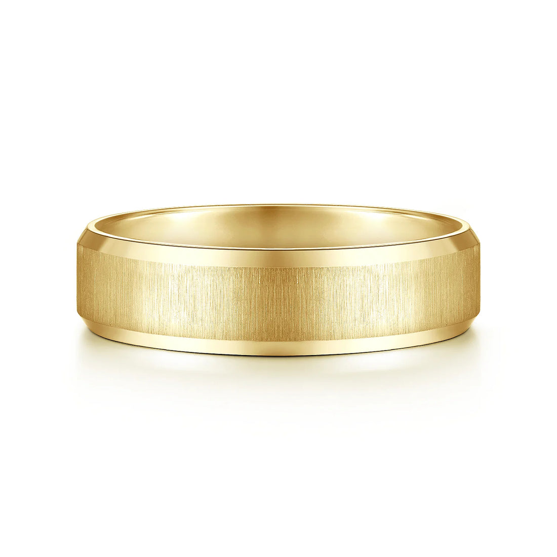 14K Gold Bevelled Edge Finish Wedding Band