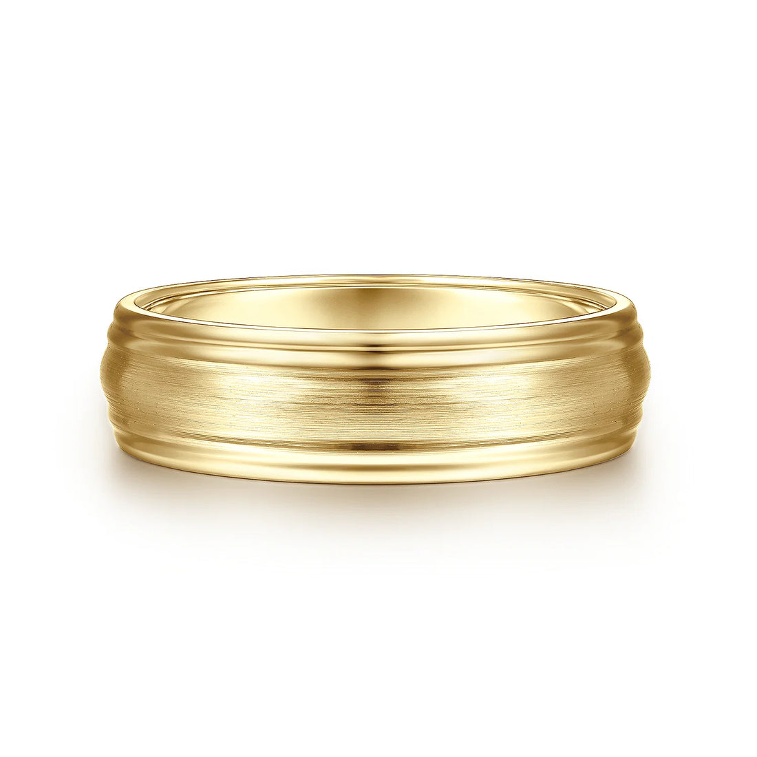 14K Gold Carved Wedding Band