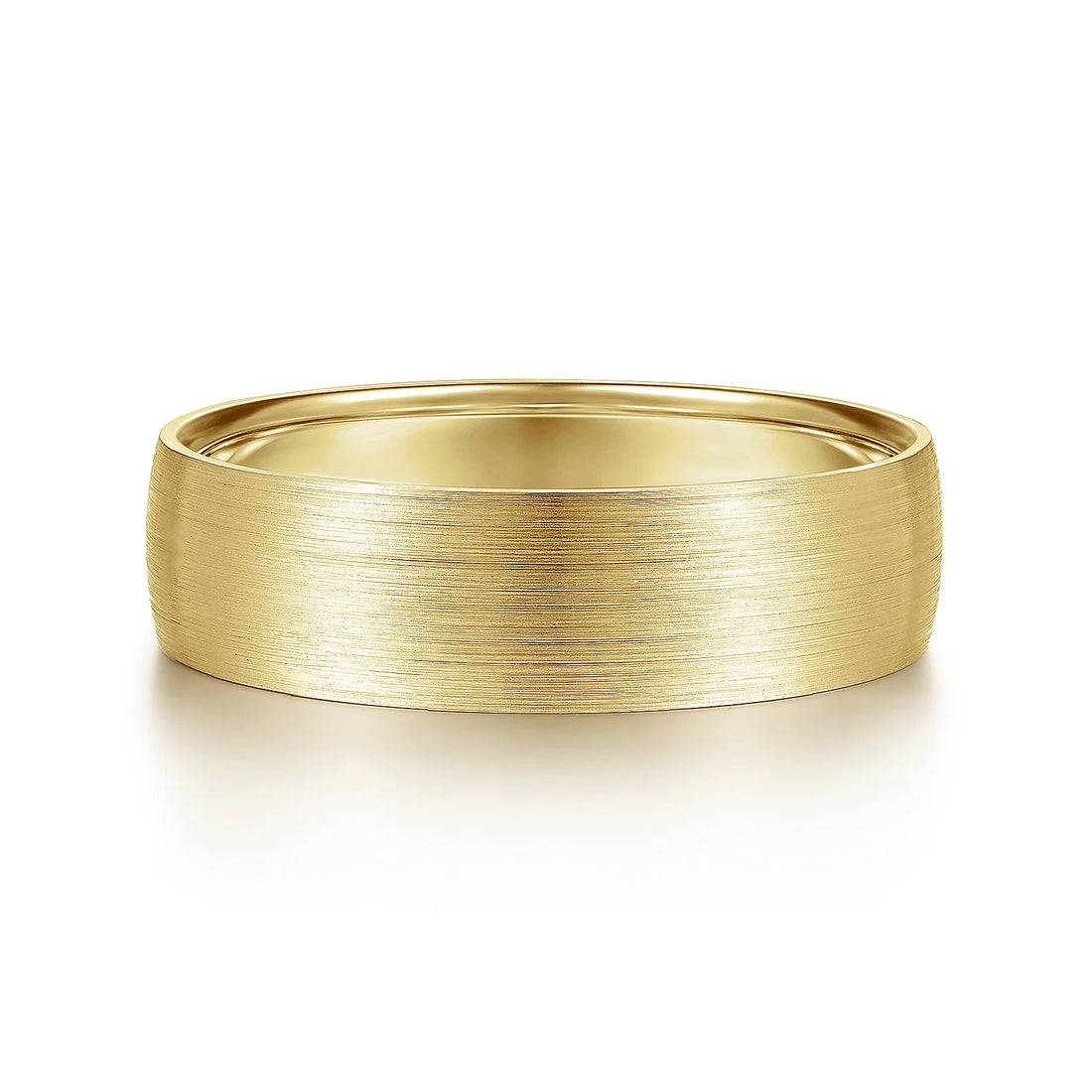 14K Gold Diamond Brush Wedding Band