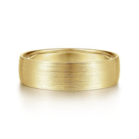 14K Gold Diamond Brush Wedding Band