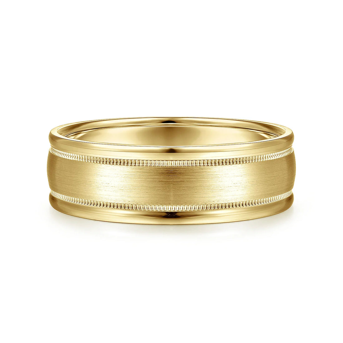 14K Gold Satin Finish Wedding Band