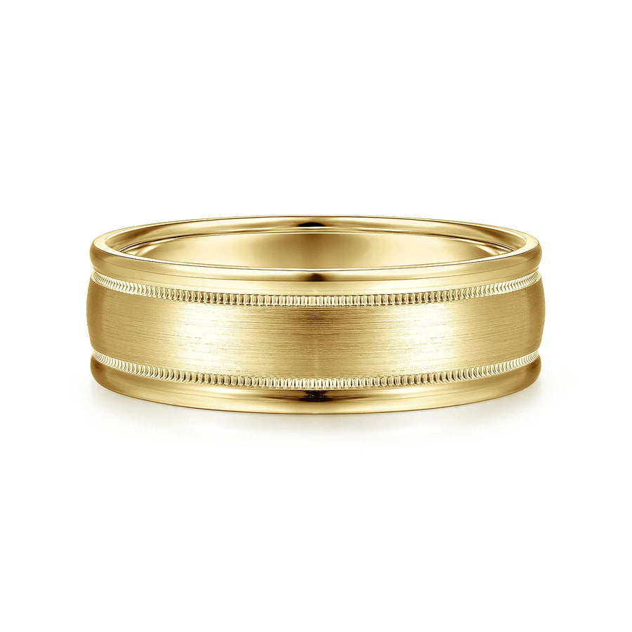 14K Gold Beveled Edge Wedding Band