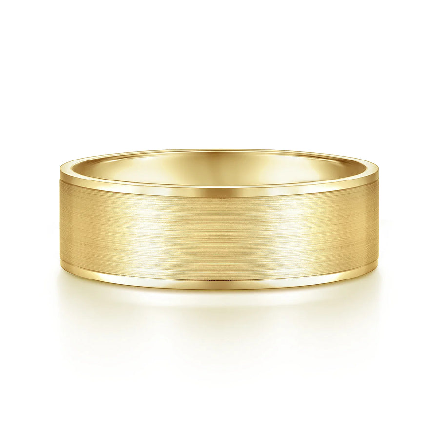 14K Gold Satin Finish Wedding Band