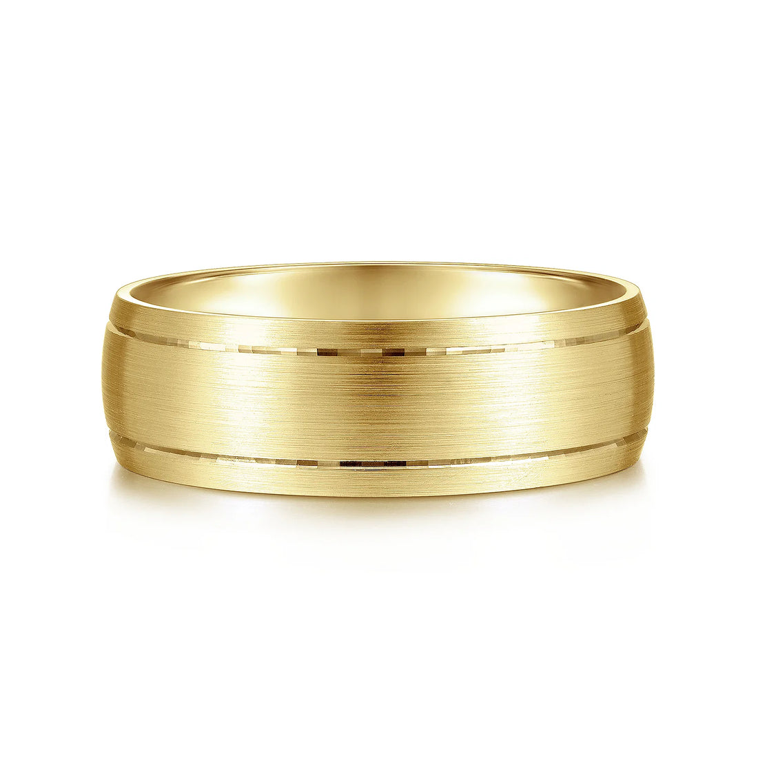 14K Gold Satin Finish Wedding Band