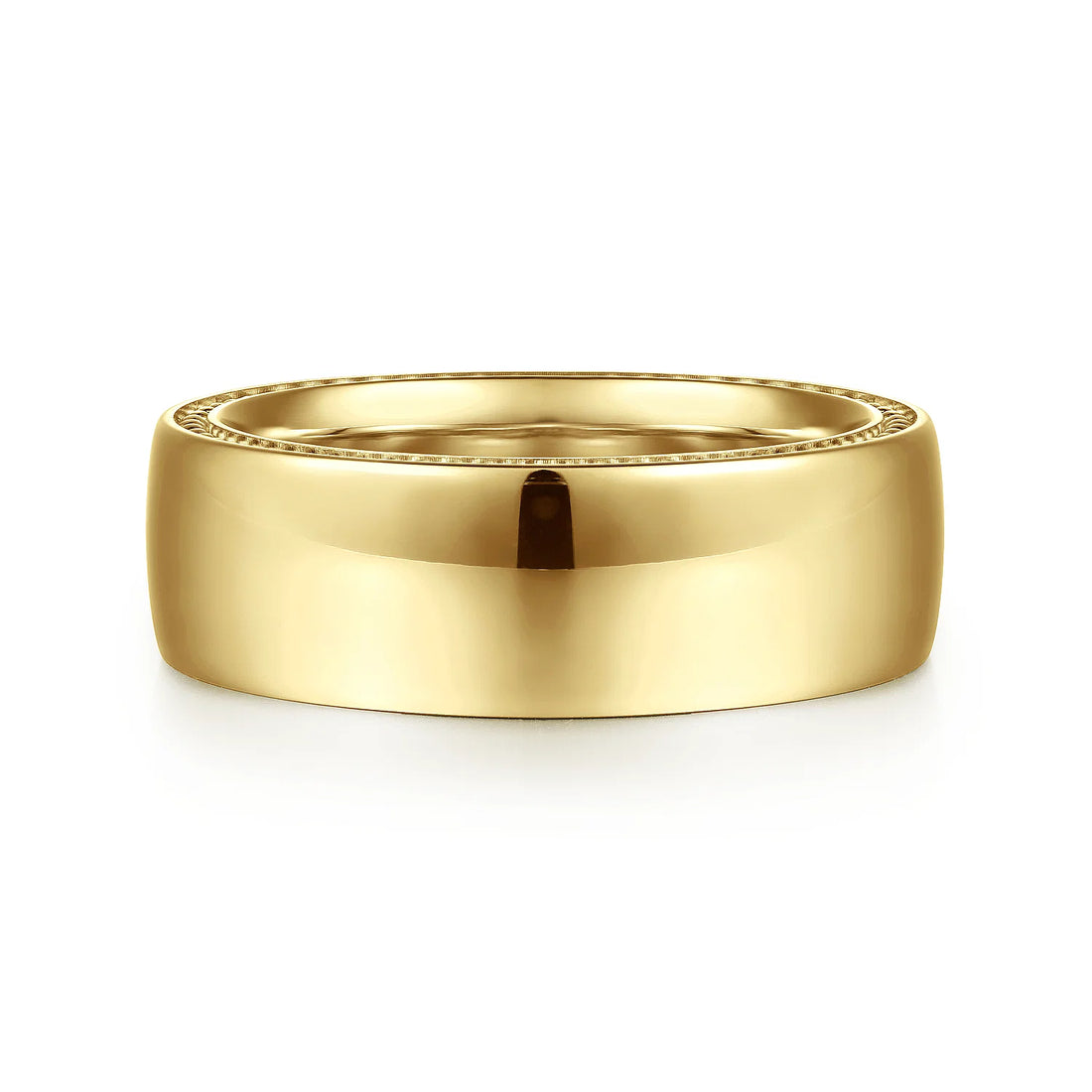 14K Gold High Polished Wedding Band