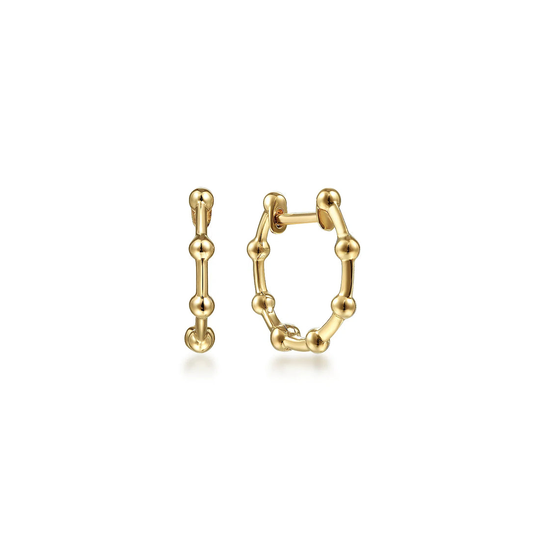 14K Yellow Gold Bujukan Station Huggie Earrings