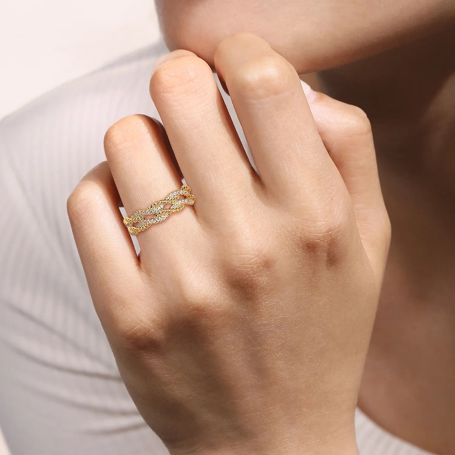 Diamond Twisted Ring