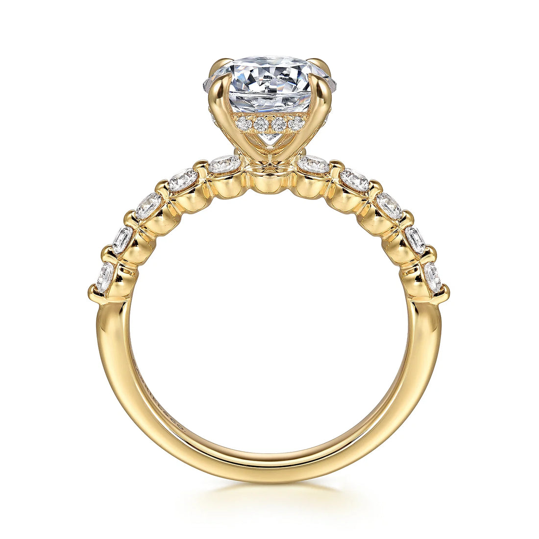 Gabriel & Co 14K Yellow Gold Round Diamond Engagement Ring