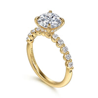 Gabriel & Co 14K Yellow Gold Round Diamond Engagement Ring