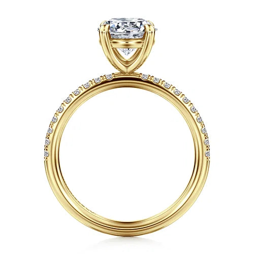 14K Yellow Gold  Multi-Stone Engagement Ring