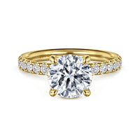 Gabriel & Co 14k Yellow Gold Diamond Engagement Ring