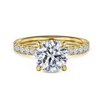 Gabriel & Co 14k Yellow Gold Diamond Engagement Ring