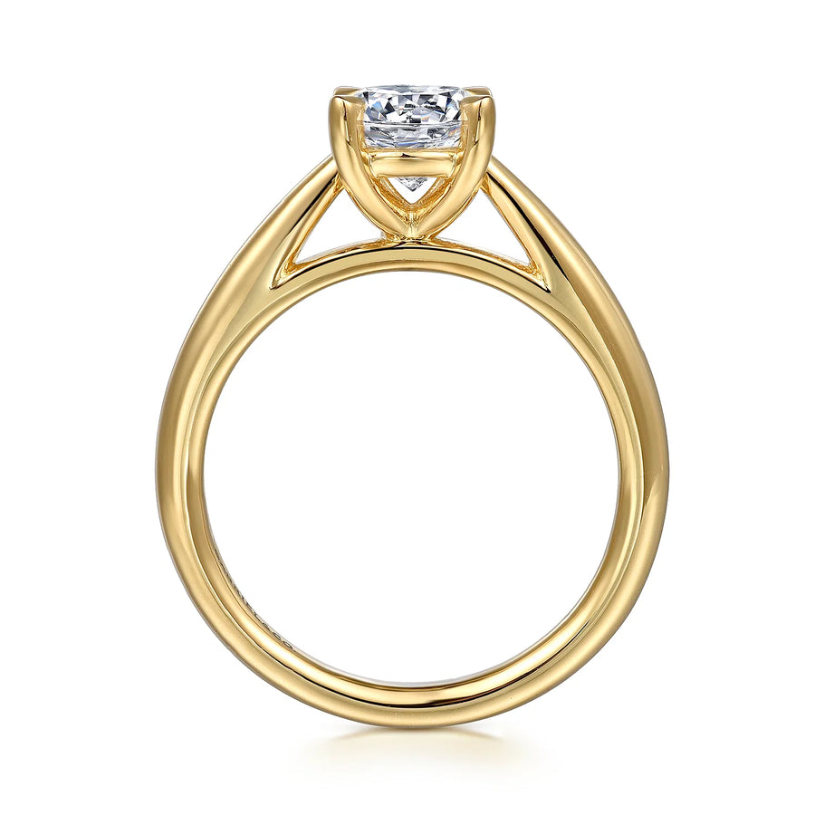 Gabriel & Co 14K Yellow Gold Round Engagement Ring