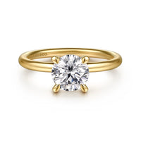 Gabriel & Co 14K Yellow Gold Round Solitaire Diamond Engagement Ring