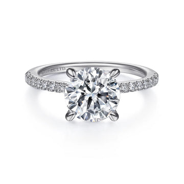 Gabriel & Co 18k White Gold Engagement Ring