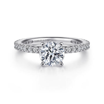 Gabriel & Co 18k White Gold Engagement Ring