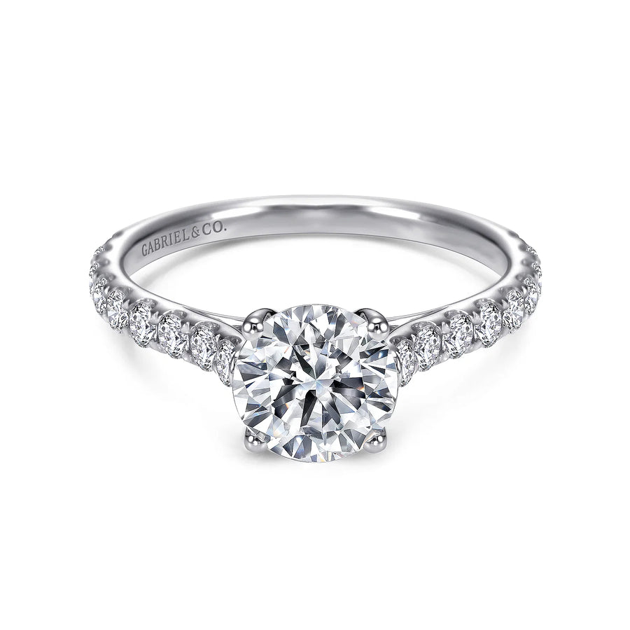 Gabriel & Co 18k White Gold Diamond Engagement Ring