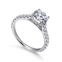 Gabriel & Co 18k White Gold Diamond Engagement Ring