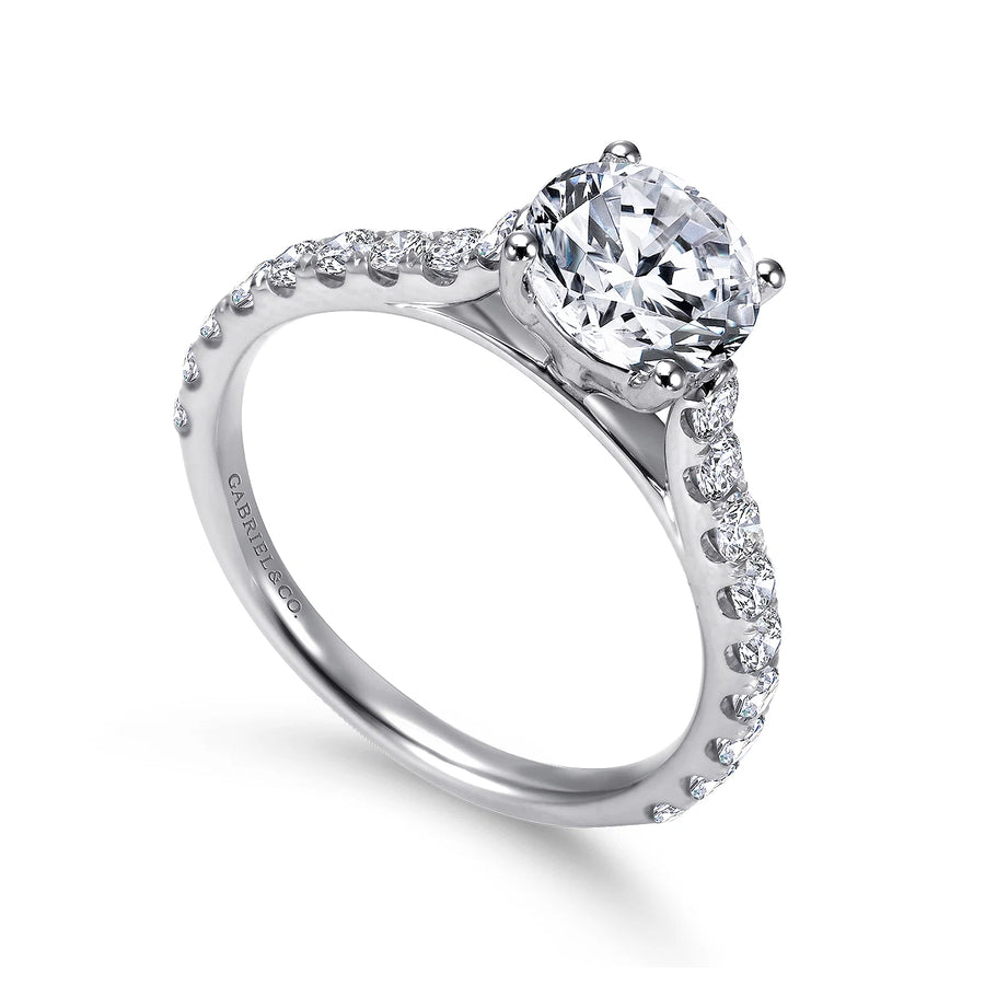 Gabriel & Co 18k White Gold Diamond Engagement Ring