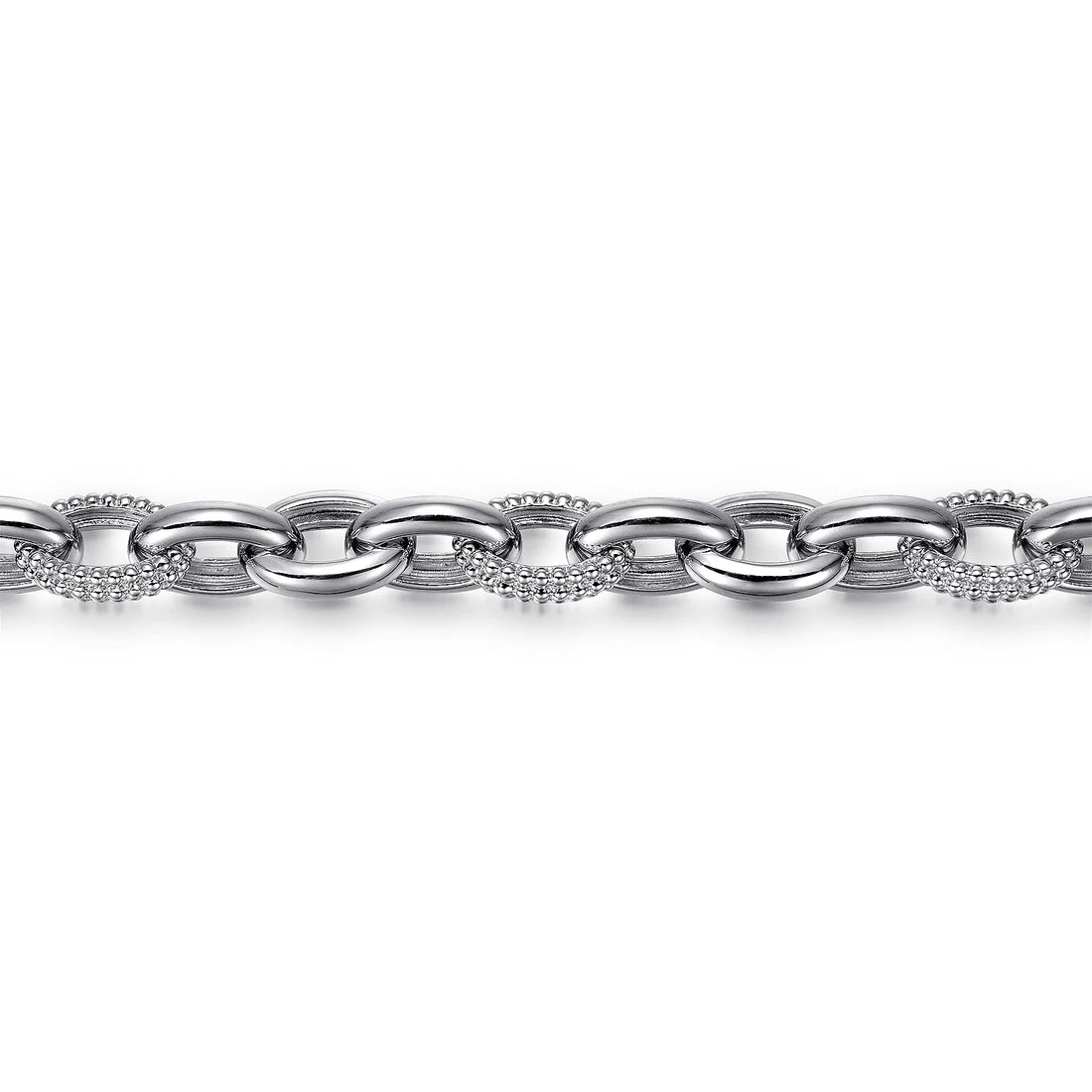 Silver Bujukan Link Chain Tennis Bracelet