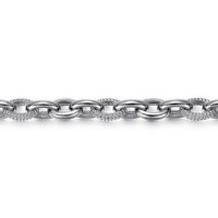 Silver Bujukan Link Chain Tennis Bracelet