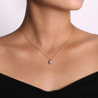 Silver Bujukan Pearl Pendant Necklace